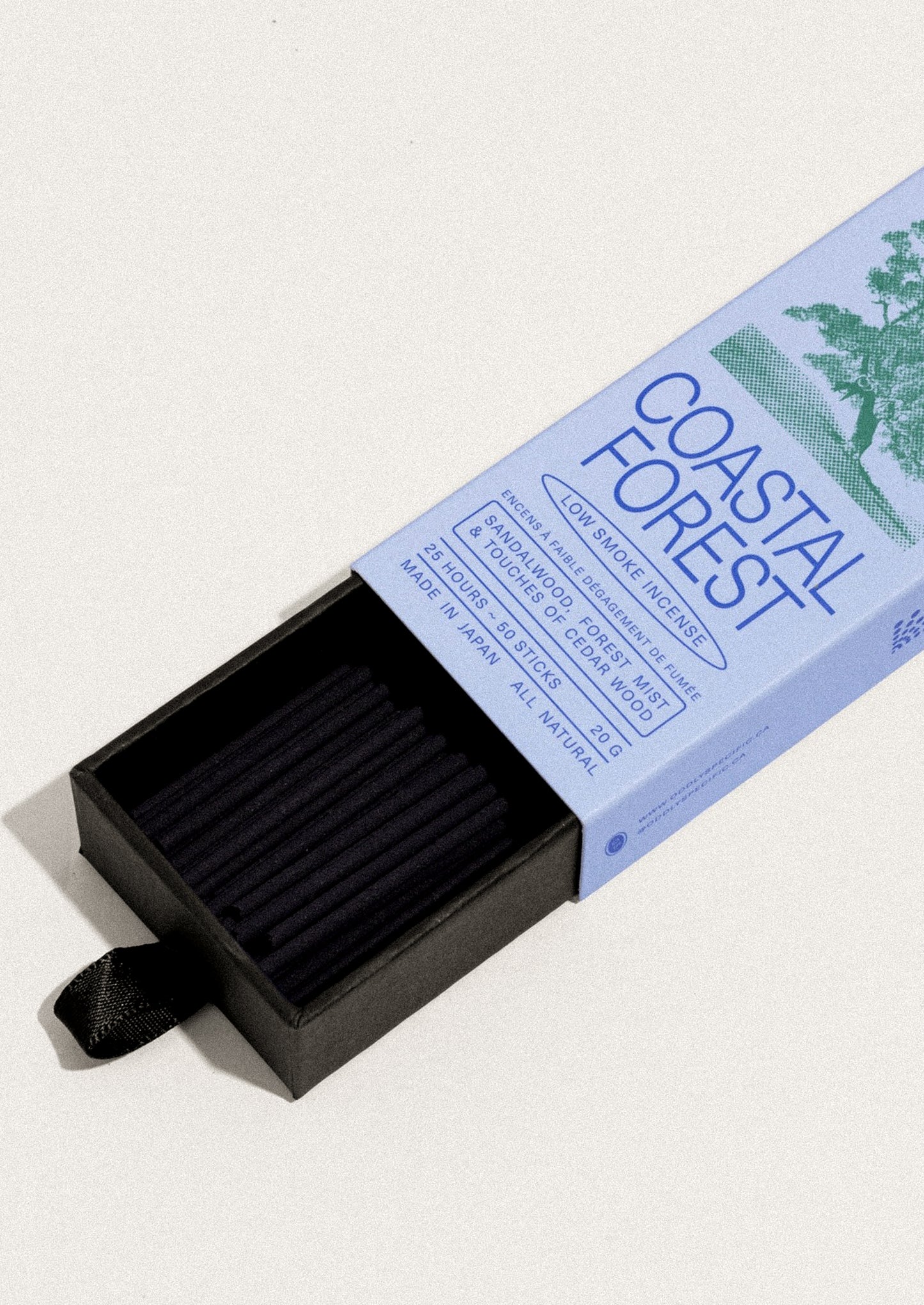 A box of incense in Coastal Forest scent.