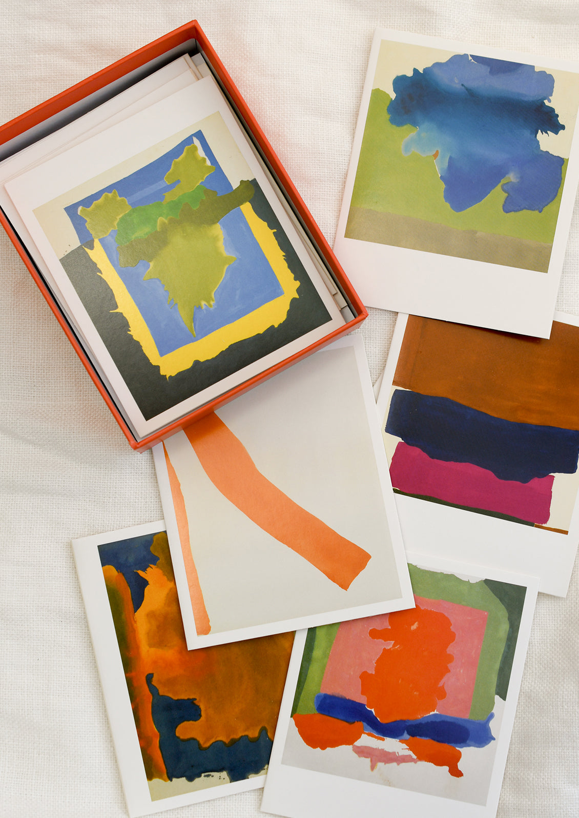 A box of Helen Frankenthaler notecards.