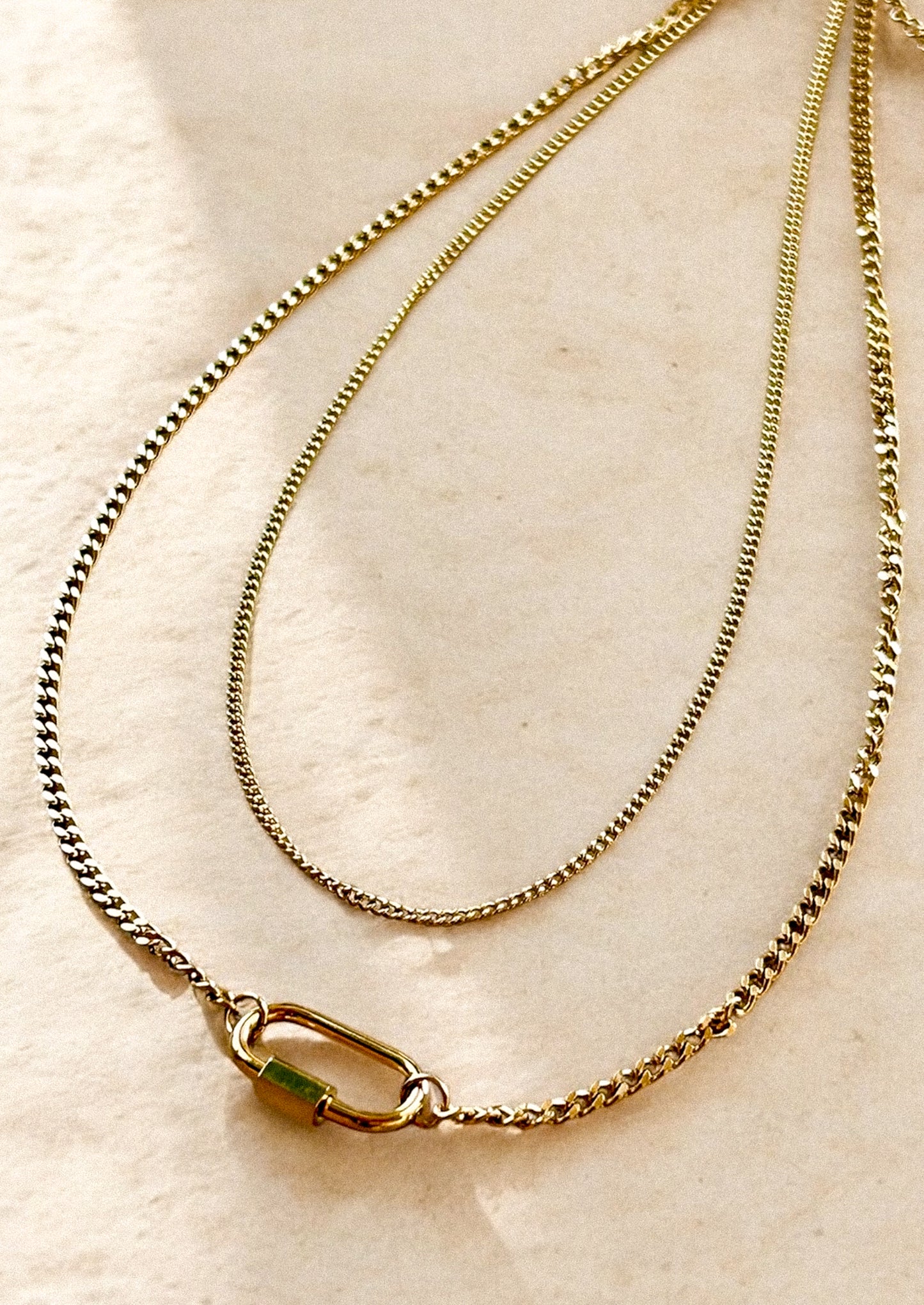 Romy Layered Carabiner Necklace