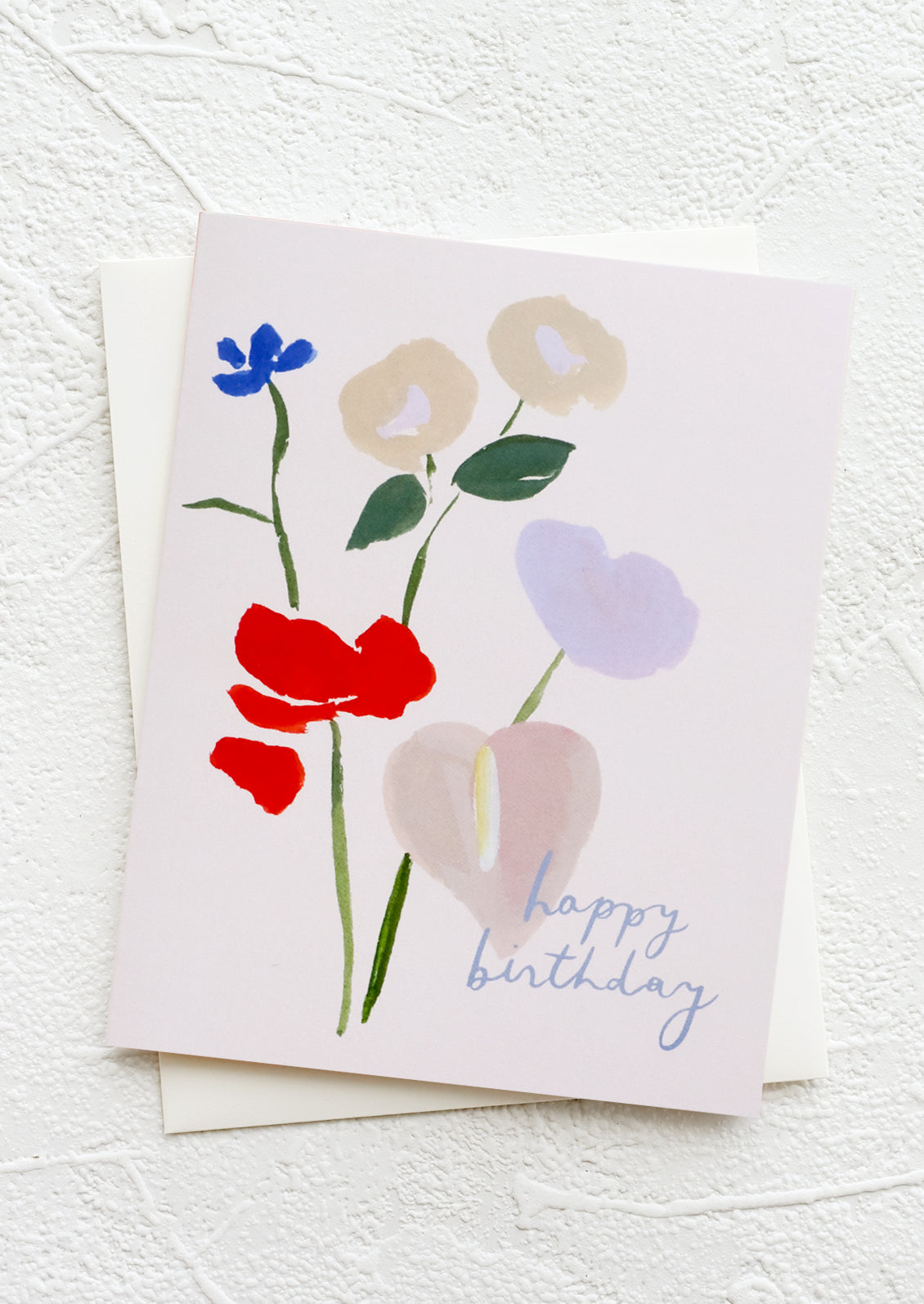 Anthurium Floral Birthday Card