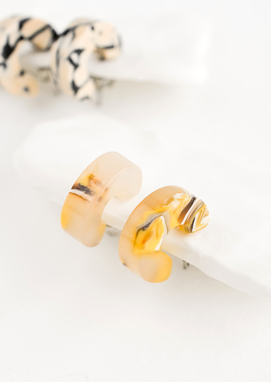 Acetate earrings.
