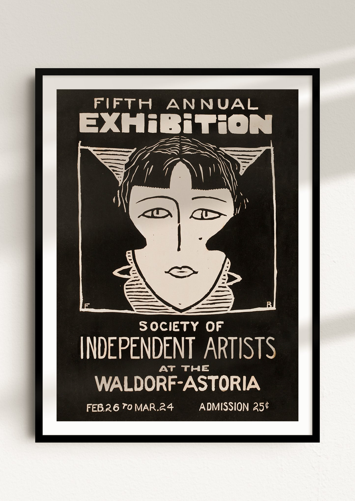A vintage inspired art print resembling an exhibition poster for the Society of Independent Artists.