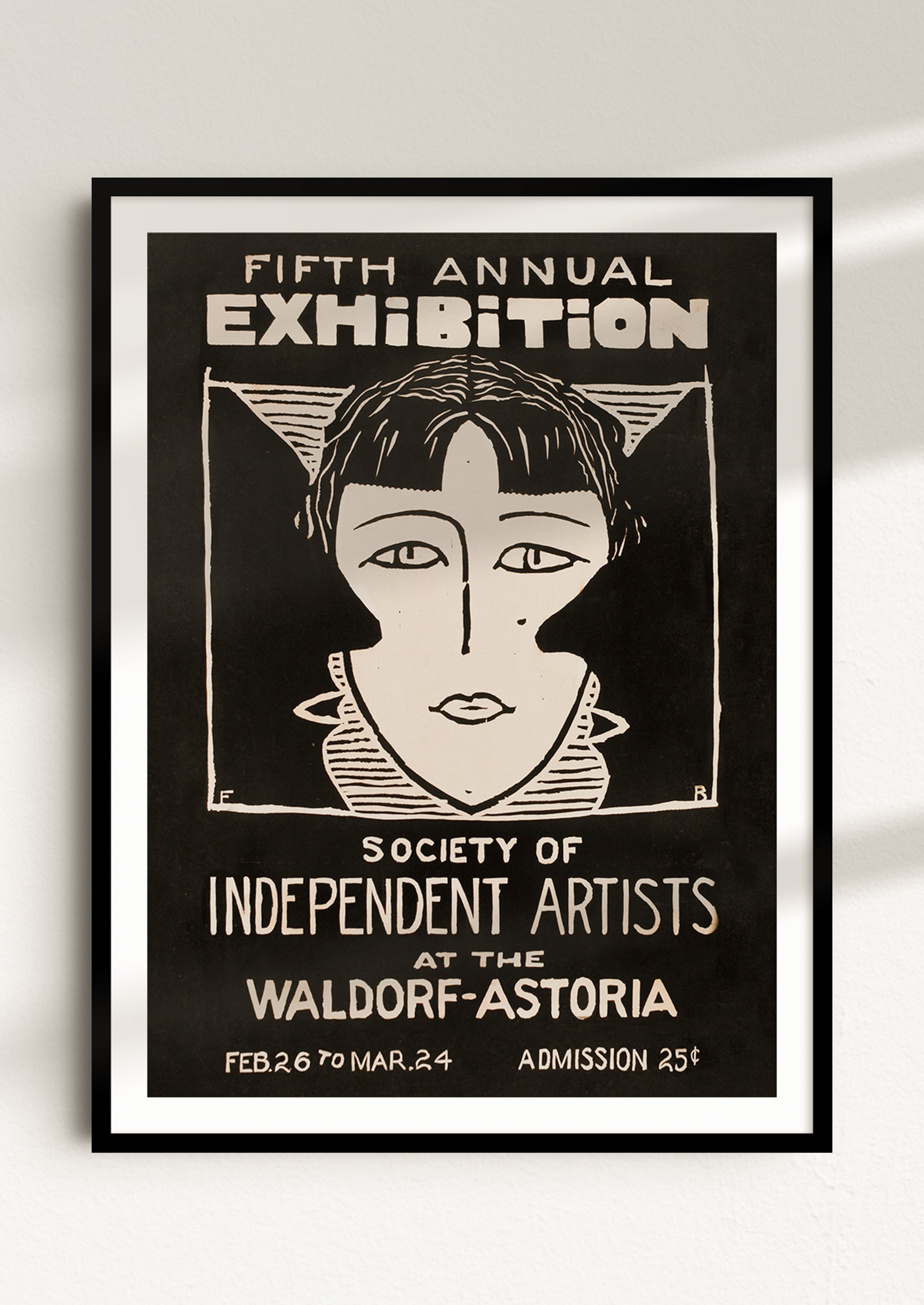 A vintage inspired art print resembling an exhibition poster for the Society of Independent Artists.