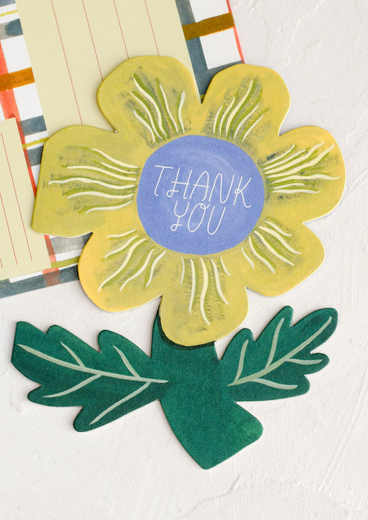 Floral card with 'Thank You' message on a white background