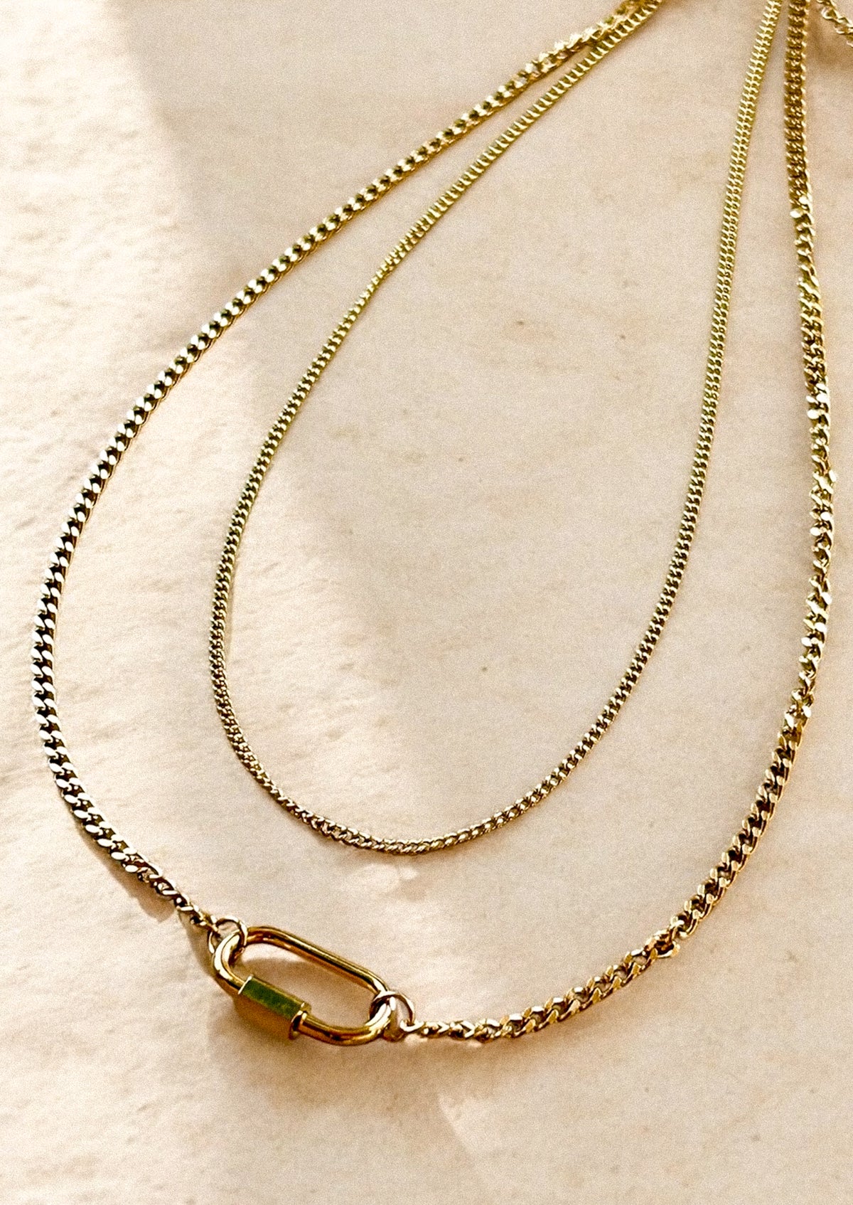 Romy Layered Carabiner Necklace