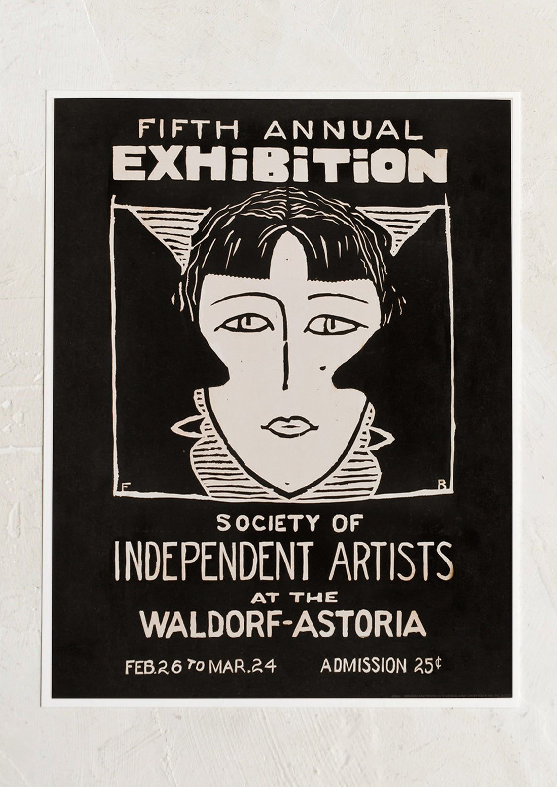 A vintage inspired art print resembling an exhibition poster for the Society of Independent Artists.