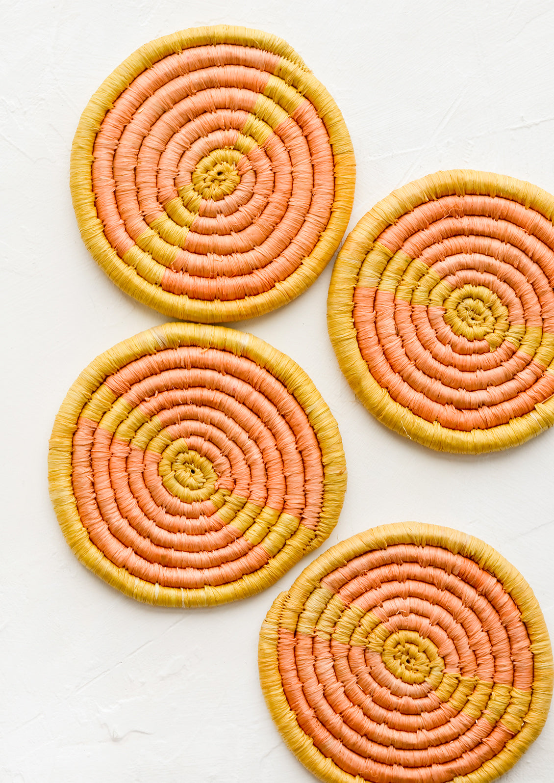 Camellia Raffia Coaster Set
