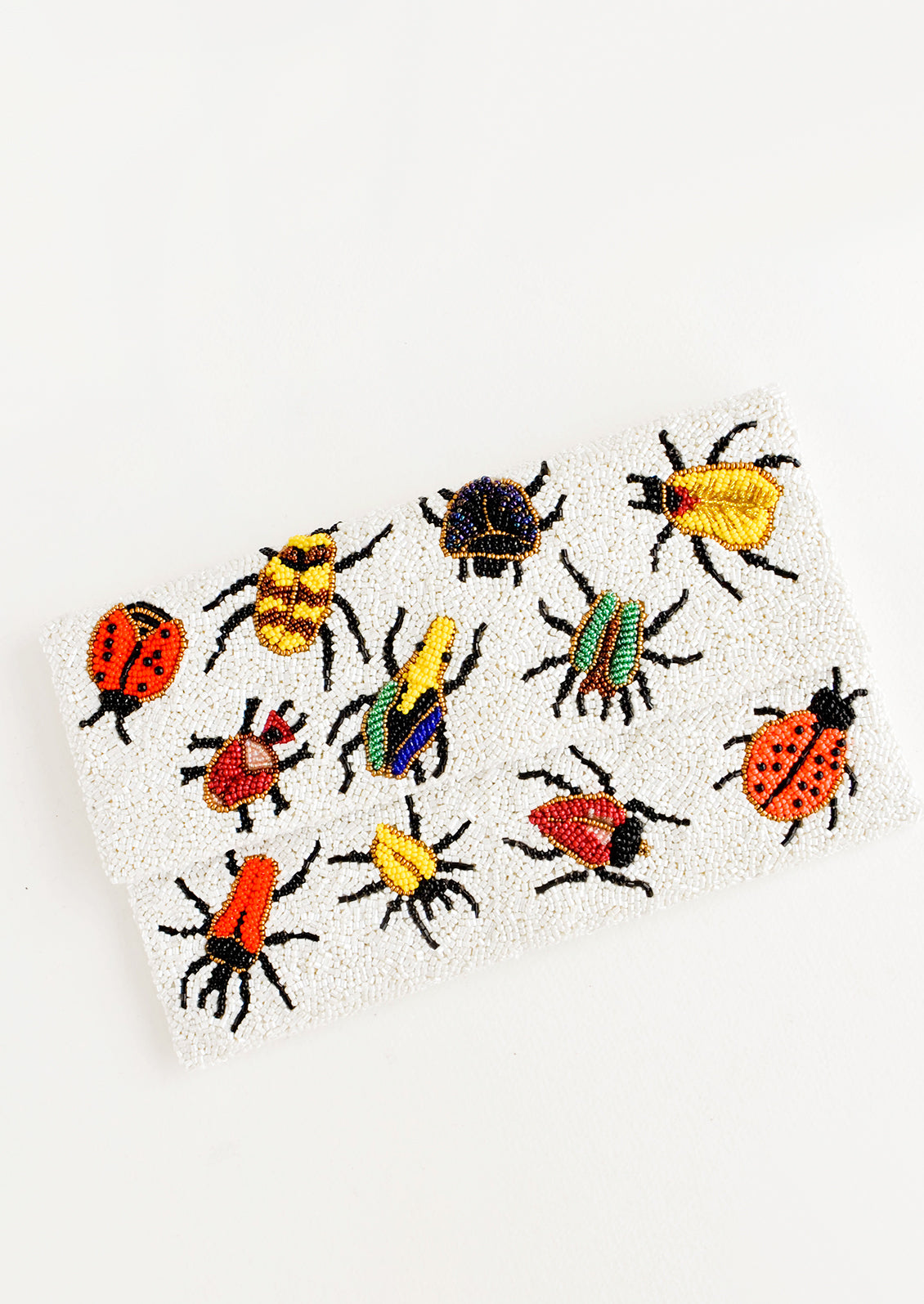 Beetles Beaded Clutch in  - LEIF