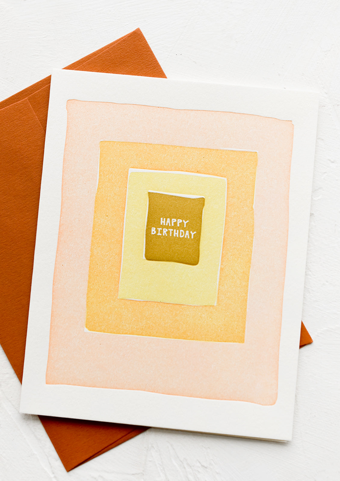 A birthday card with abstract art design.