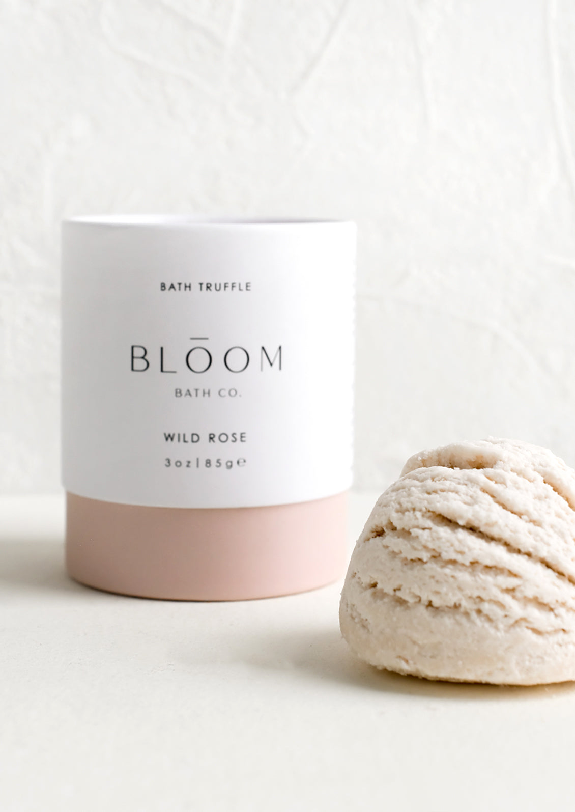 A pink wild rose bath truffle.
