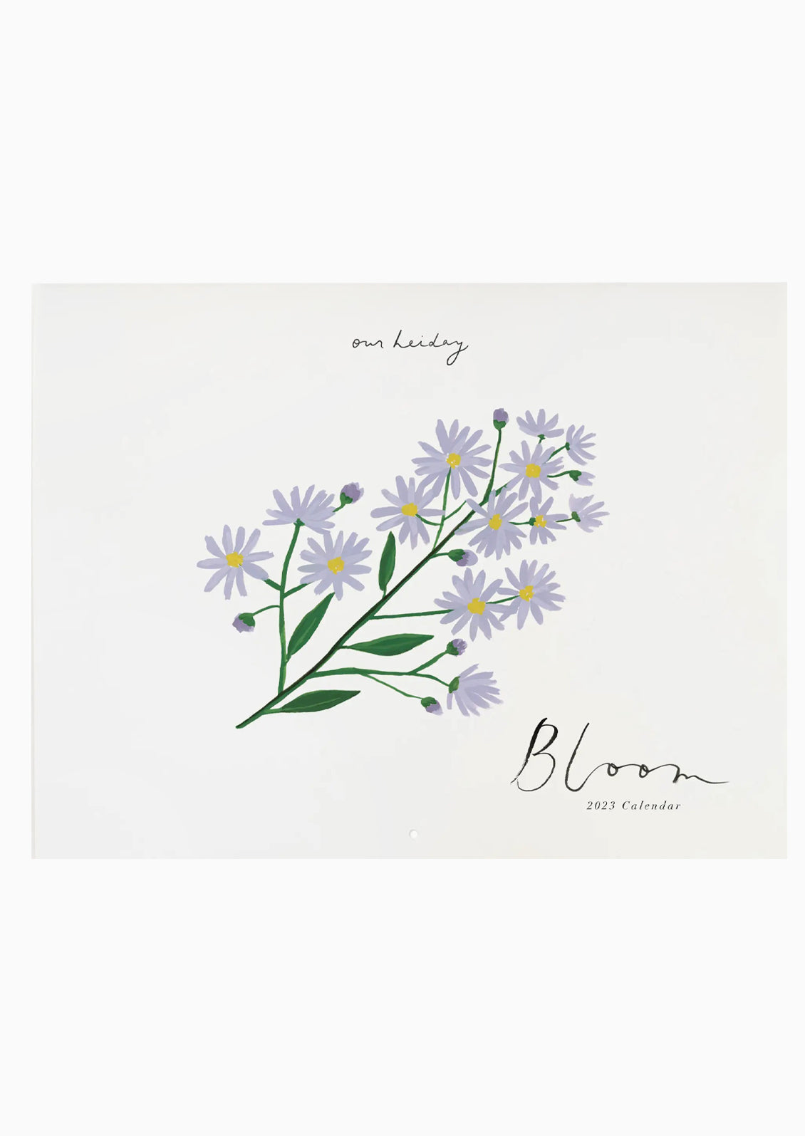A floral wall calendar for 2023.