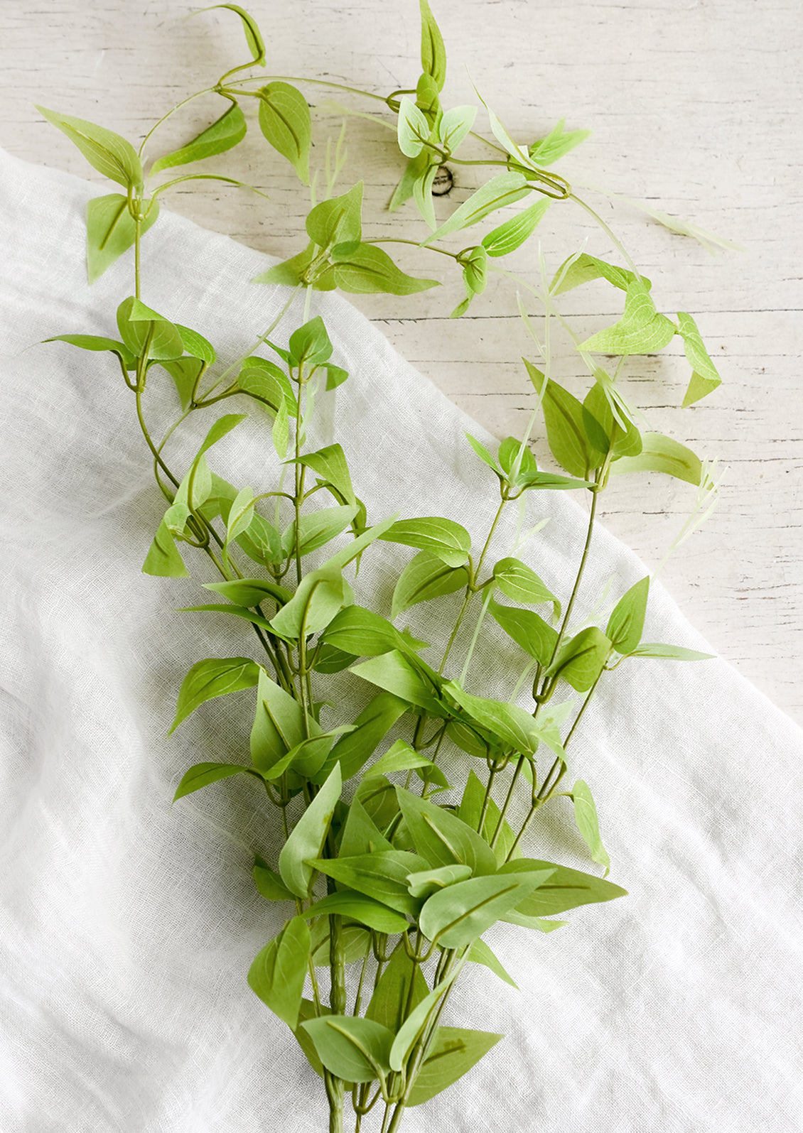 A faux trailing leaf spray.