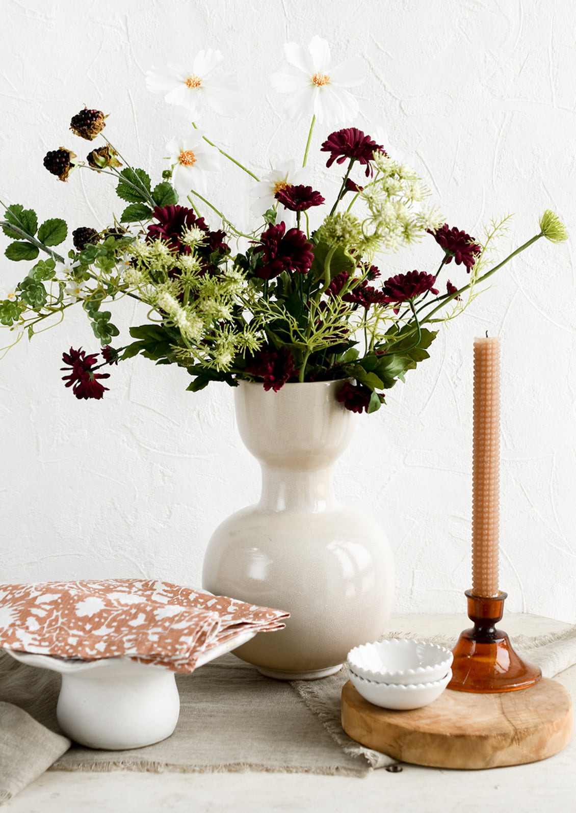 A garden party themed table setting.