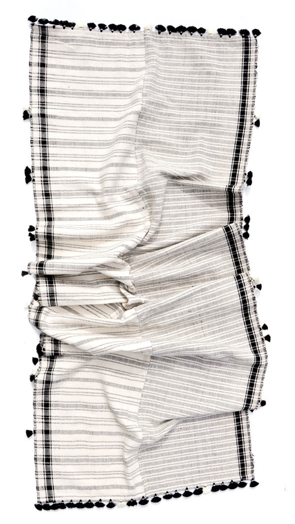 Rebari Striped Tassel Trim Runner in  - LEIF