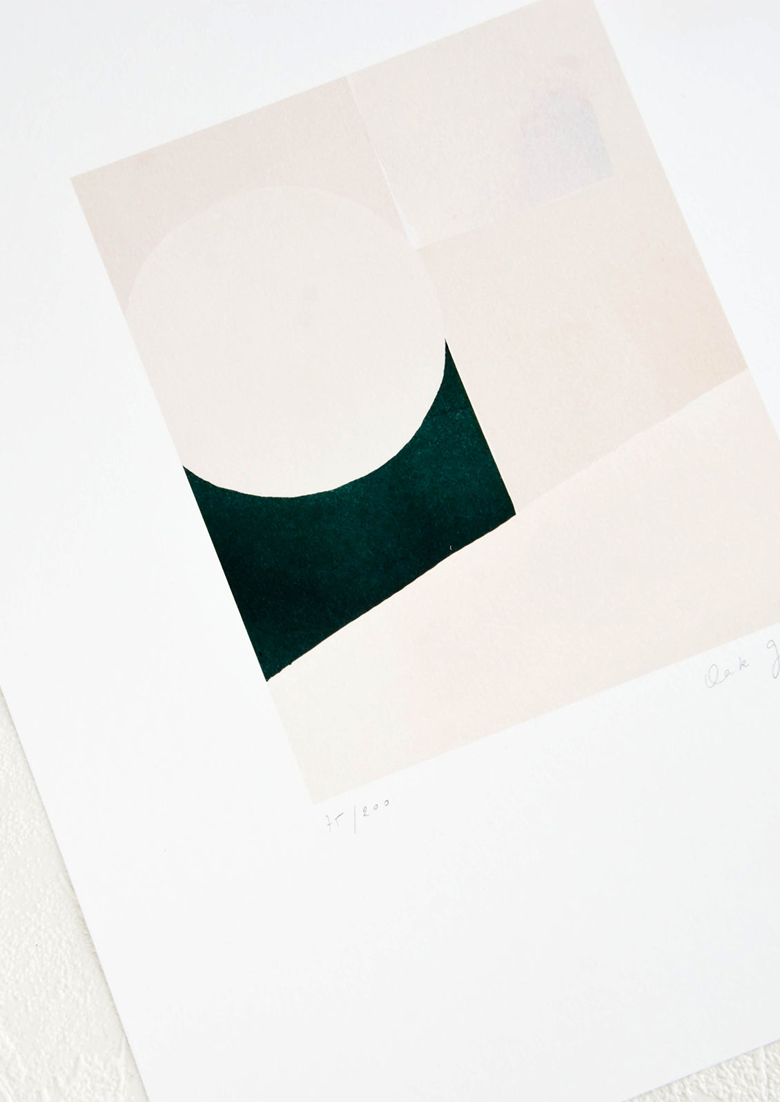 Artist's signature and numbered edition on fine art print