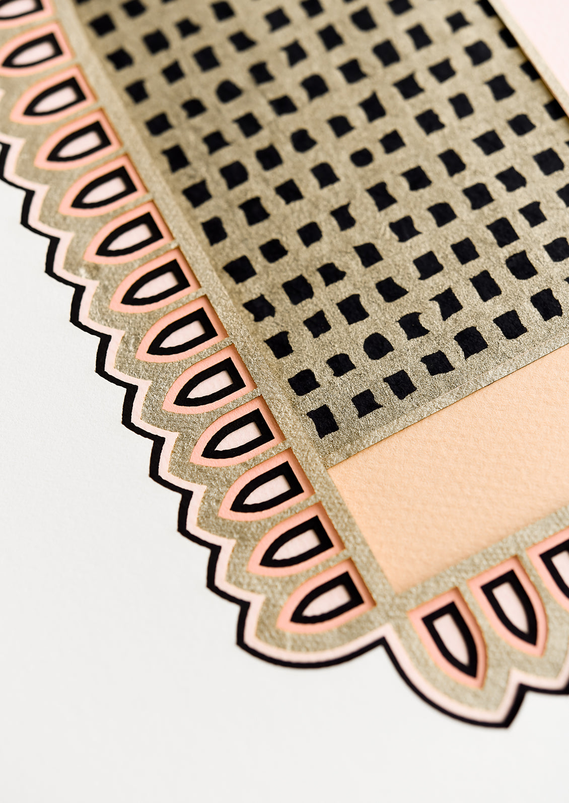 A lasercut art print with shape of Moroccan inspired doorway.