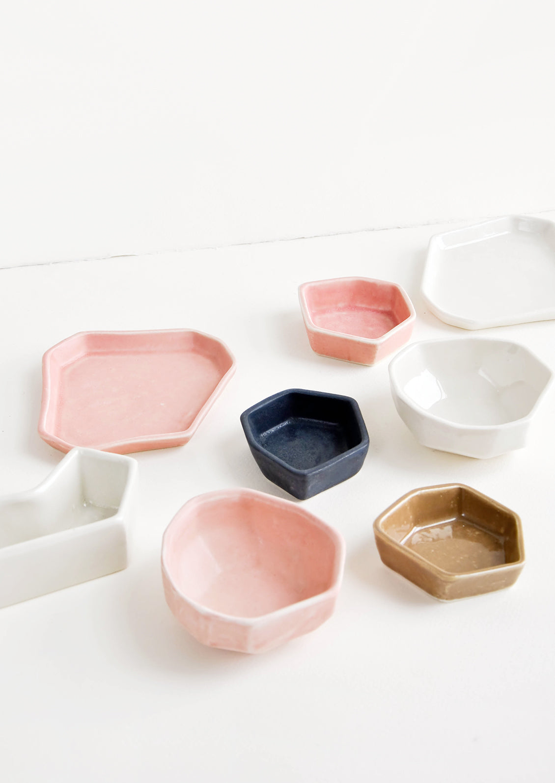 Faceted Mini Ceramic Dish in  - LEIF