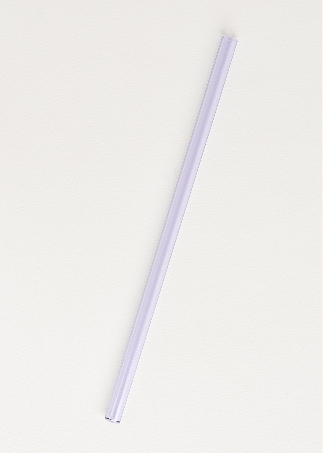 A lavender glass straw.