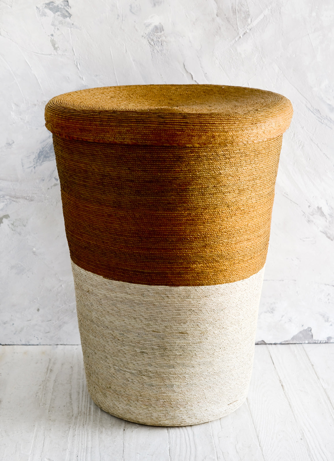 Two Tone Palm Leaf Hamper