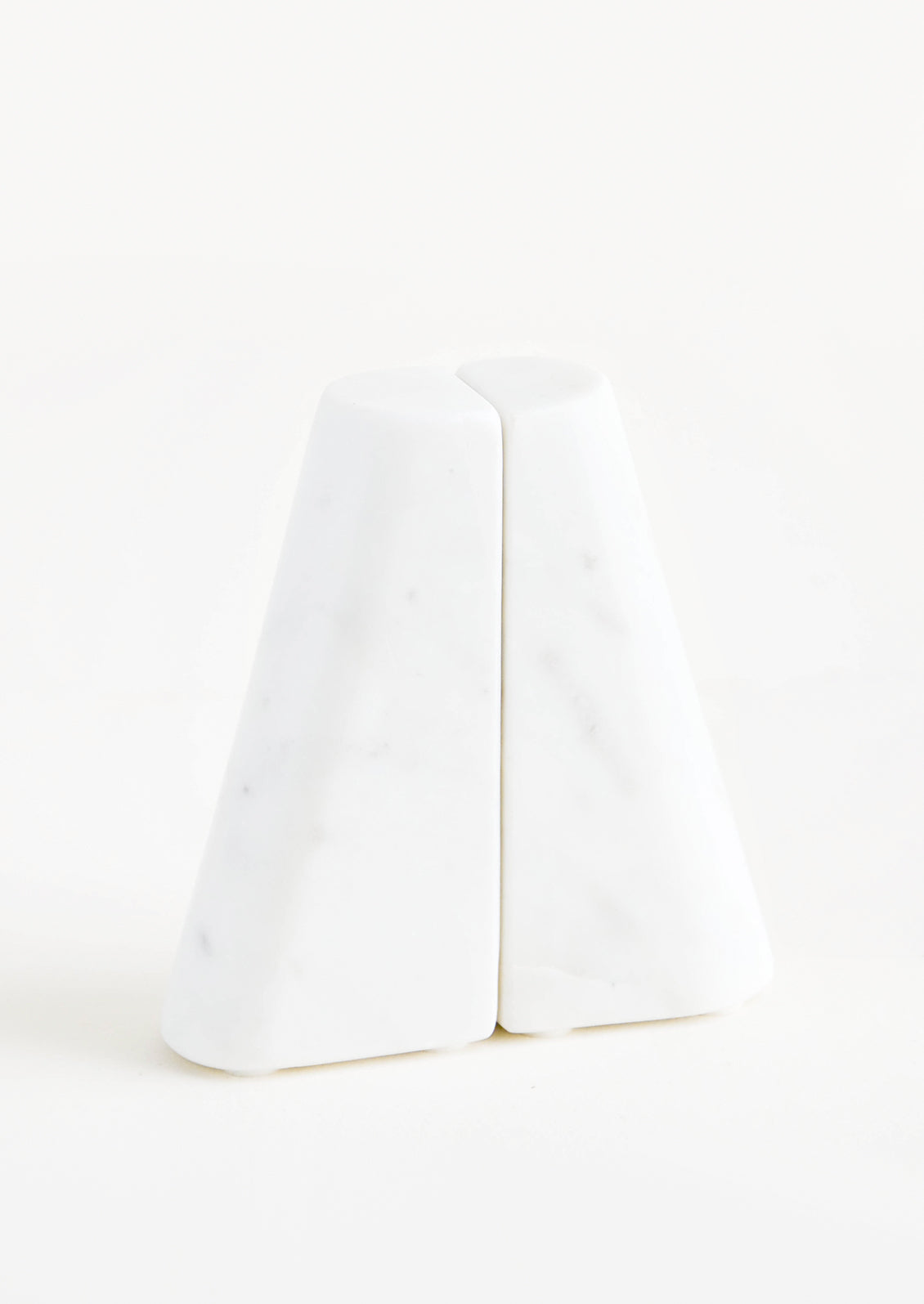 Tapered White Marble Bookends in  - LEIF
