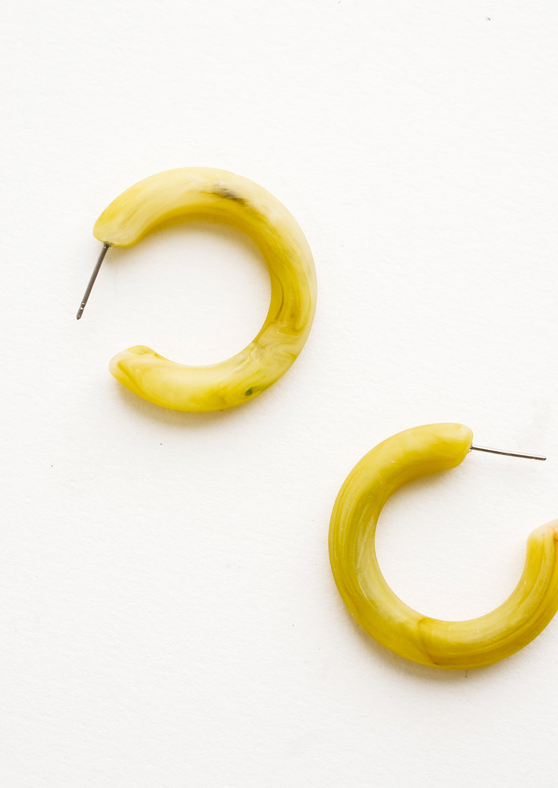 Matte Resin Hoop Earrings