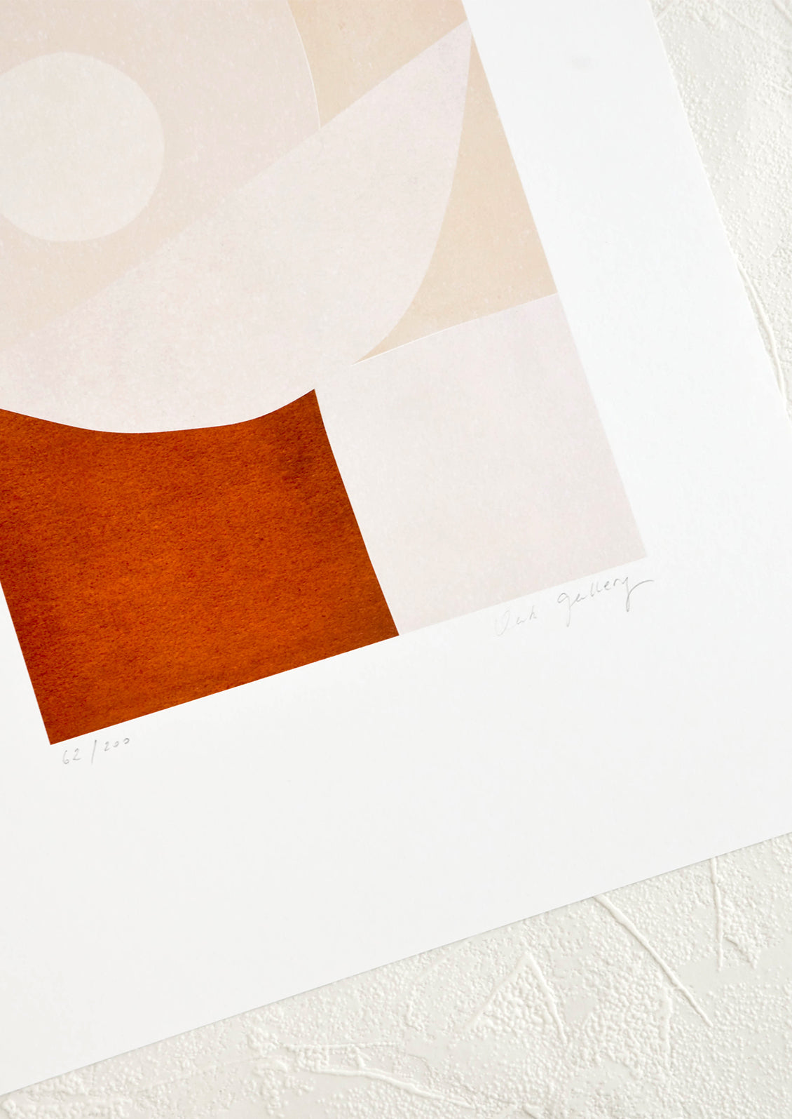 Artist's signature and edition numeration handwritten on art print