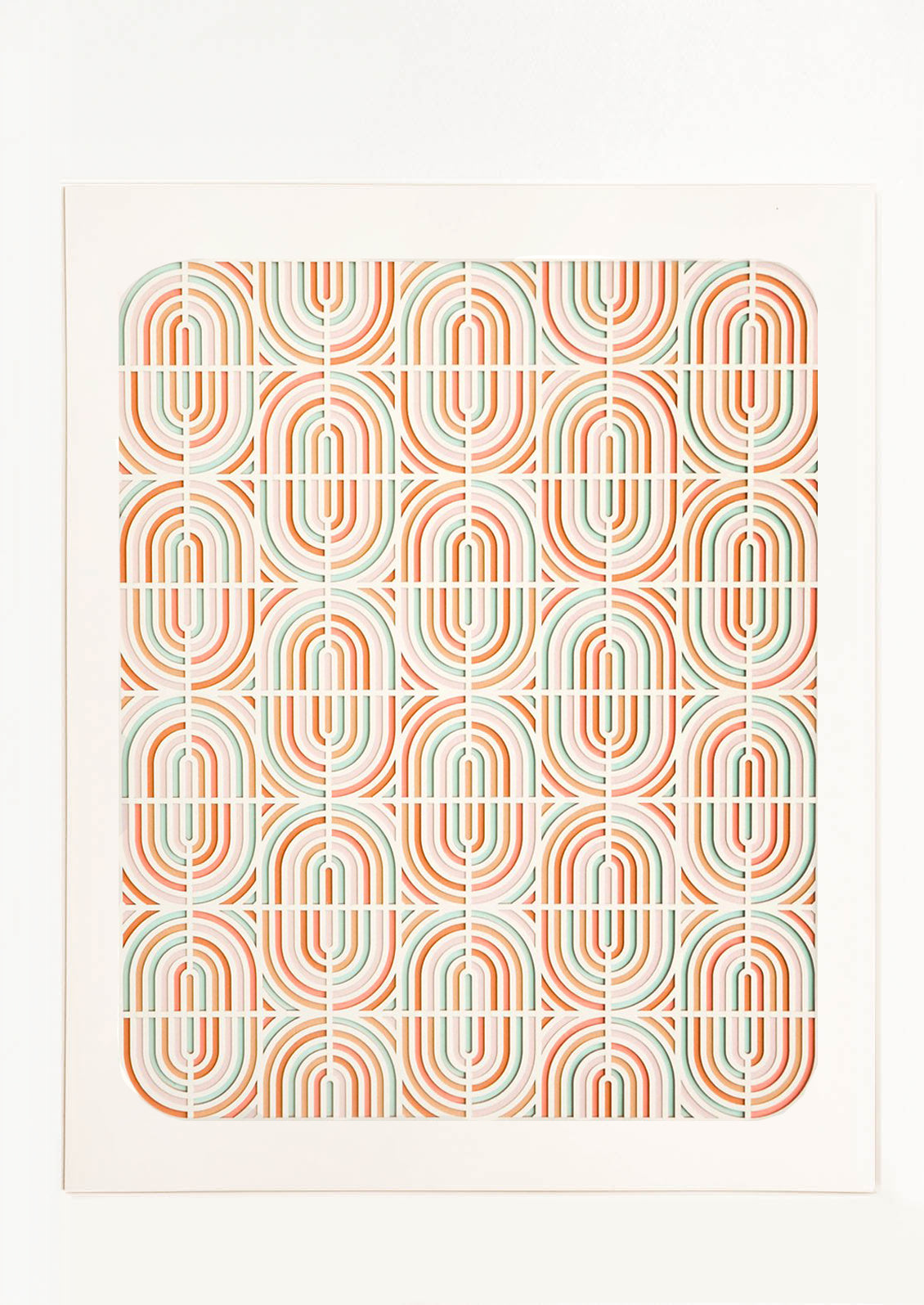 Oval Rainbows Laser Cut Artwork in  - LEIF