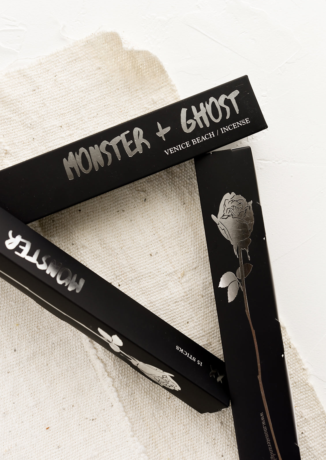 Black boxes of incense.