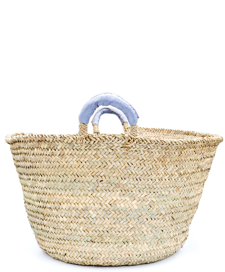 Moroccan Floor Basket in Dove Grey - LEIF