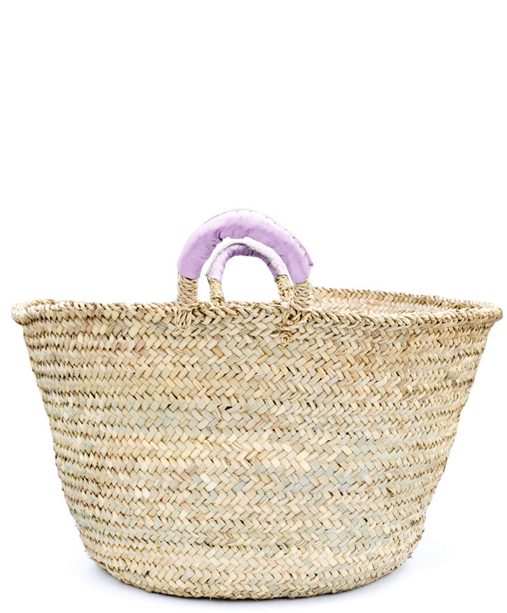 Moroccan Floor Basket in Lavender - LEIF
