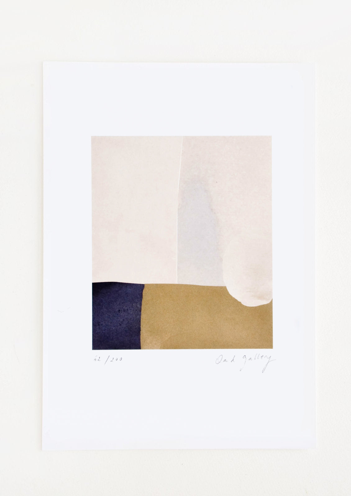 Abstract art print featuring composition in neutral hues