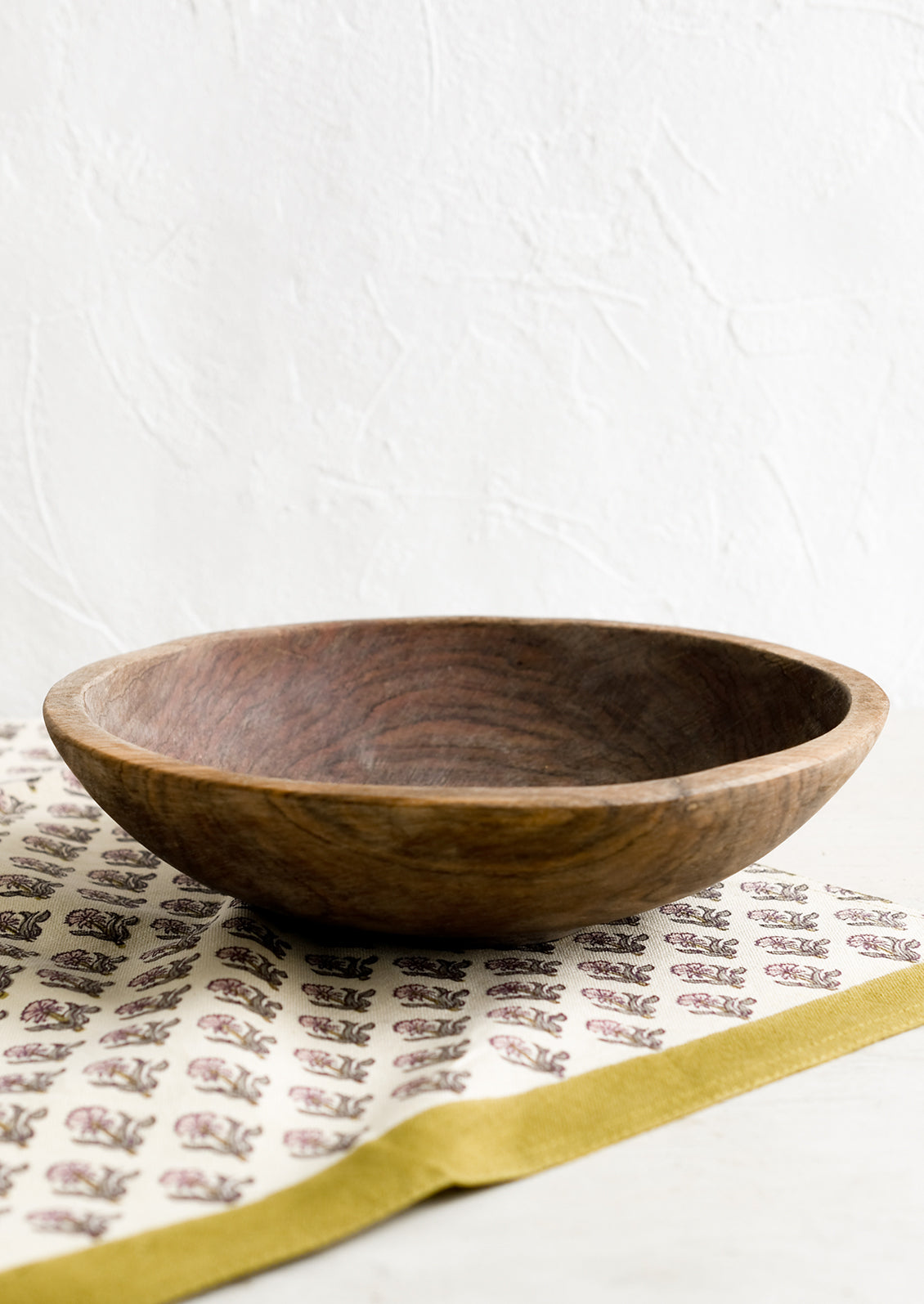 A carved olivewood bowl.