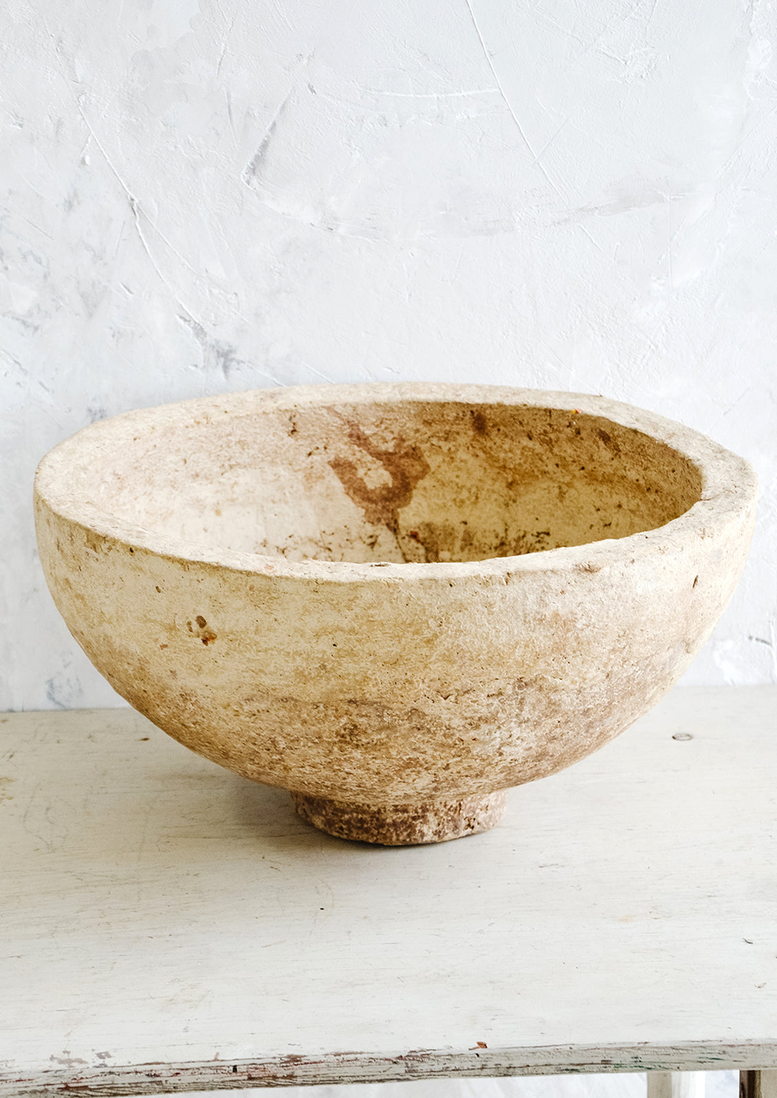 Extra large vintage paper mache bowl with lots of patina