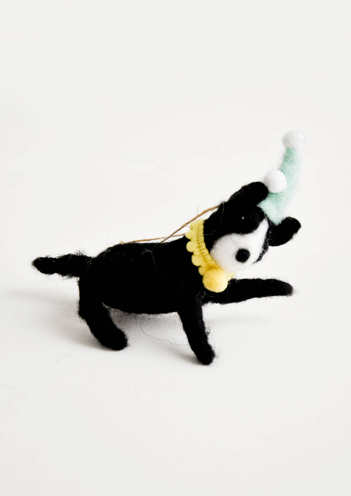Party Dog Ornament in Yellow Collar - LEIF