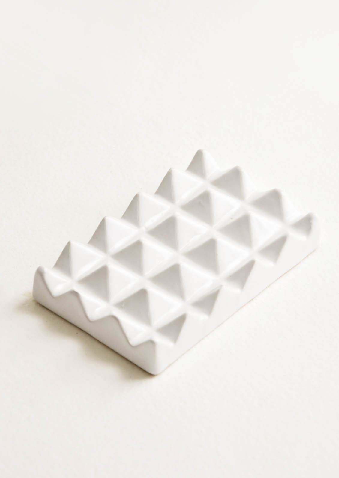 Pyramid Ceramic Soap Dish in  - LEIF