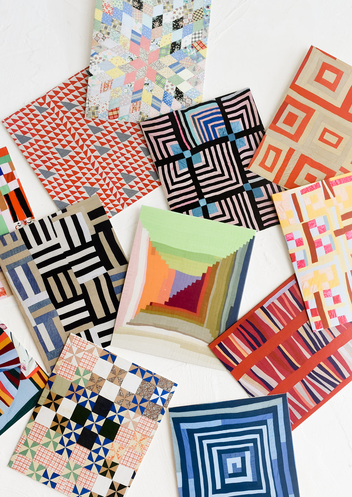 Assorted cards featuring quilted designs.