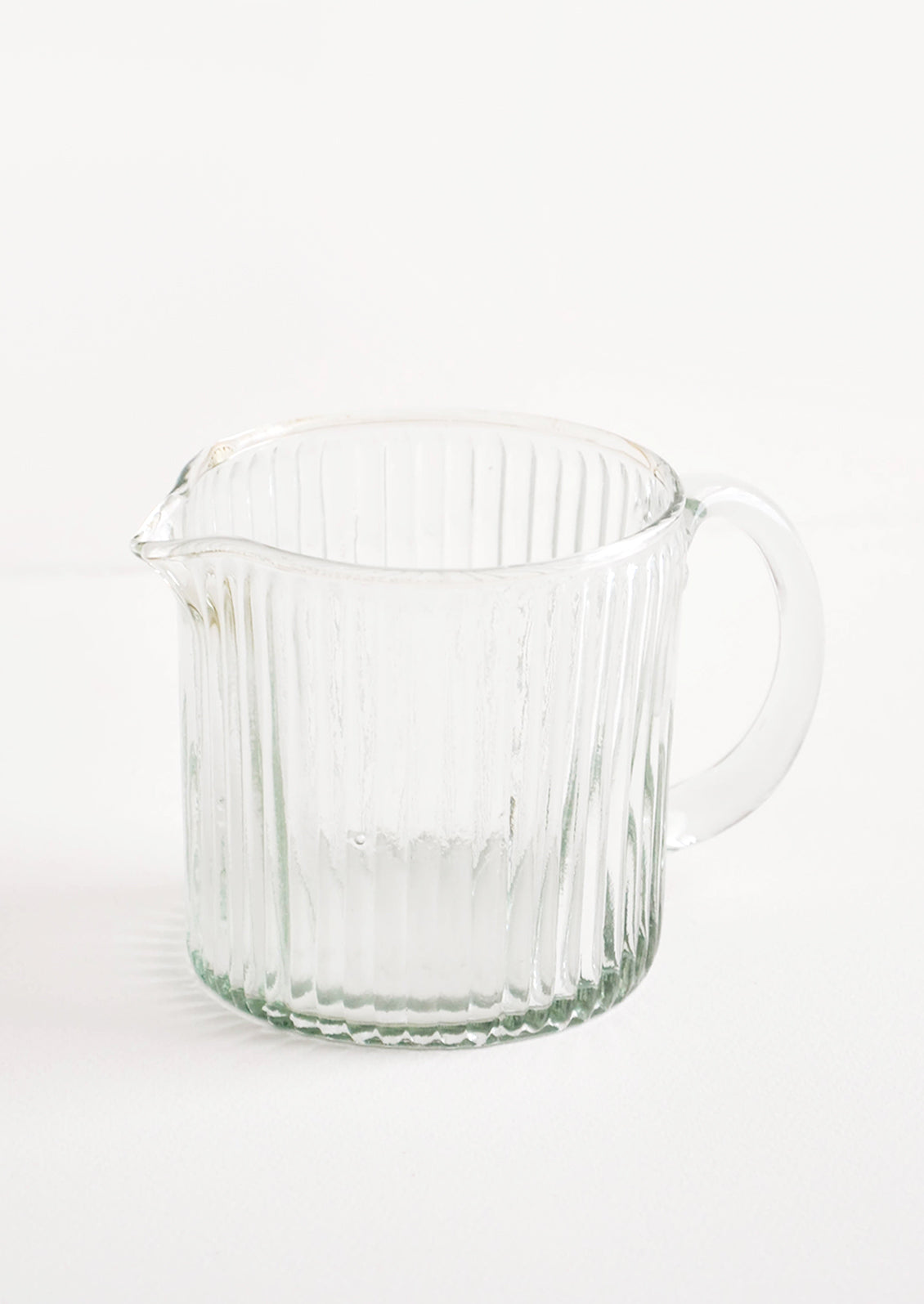 Ribbed Recycled Glass Pitcher in  - LEIF