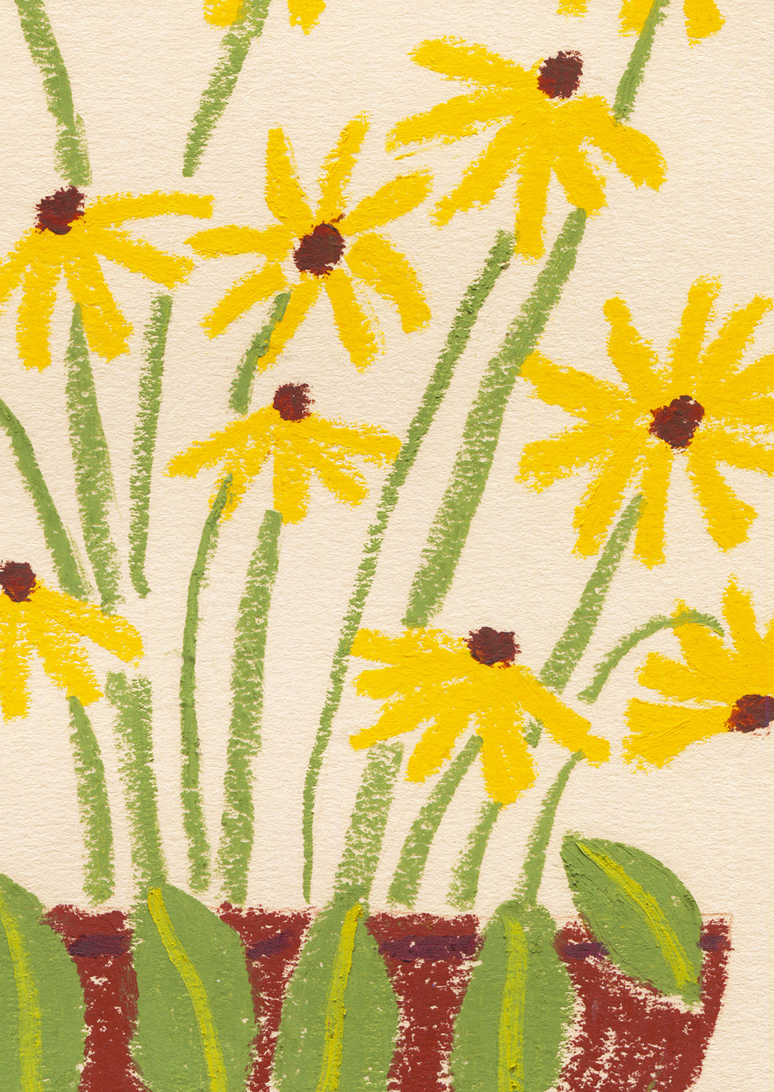 An art print of floral drawing.