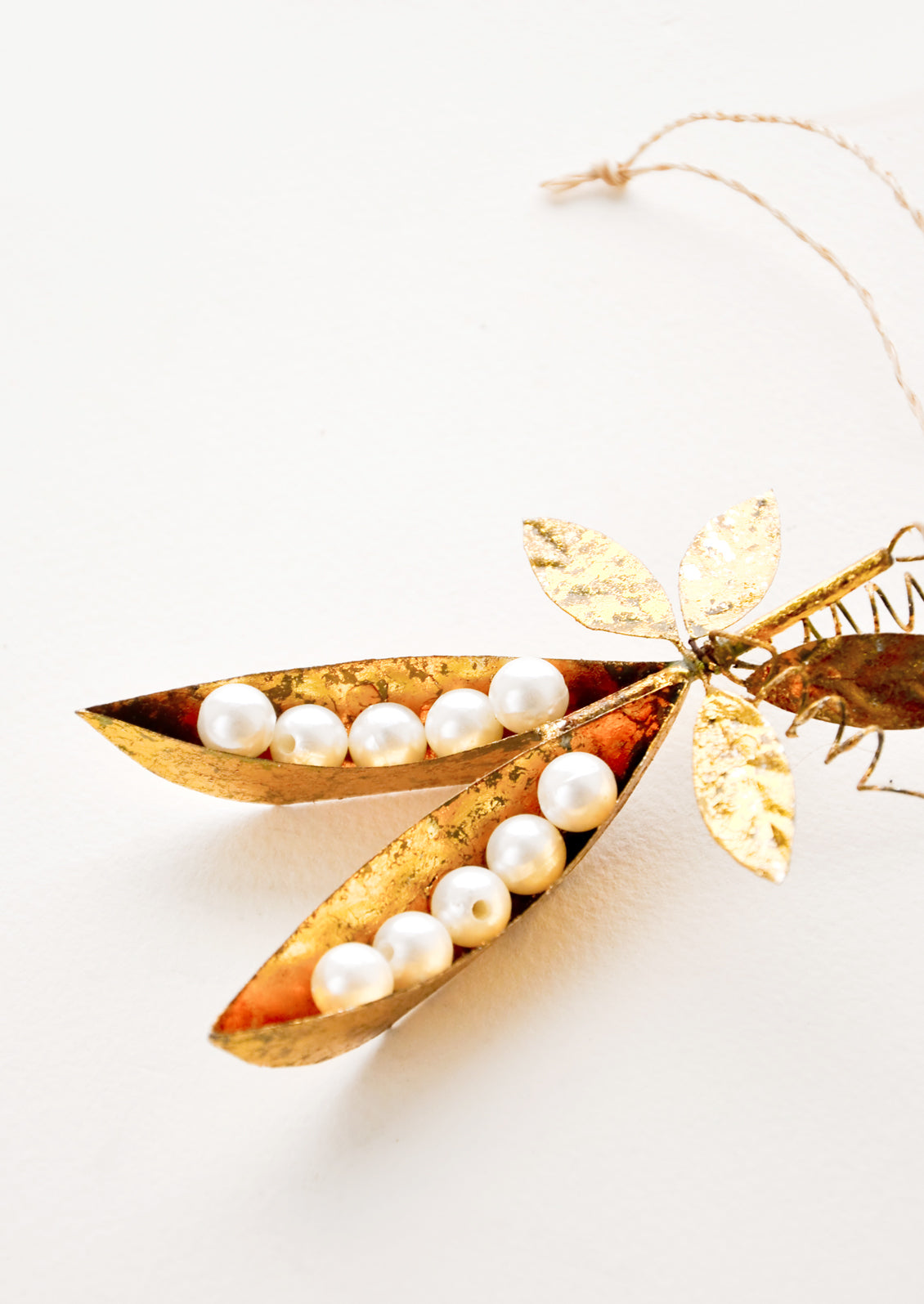 Gilded Snow Pea Ornament in  - LEIF