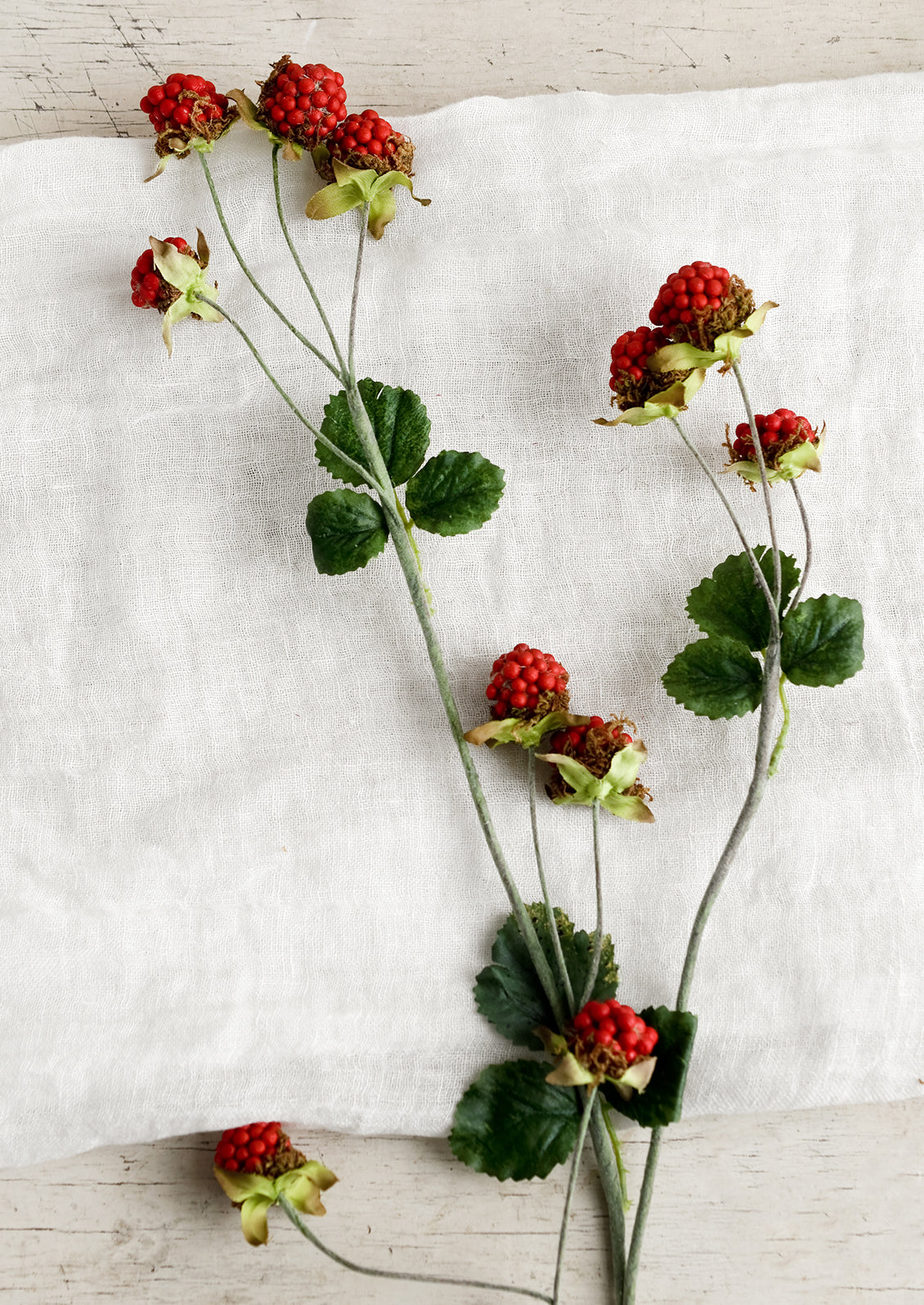 A decorative faux raspberry spray.