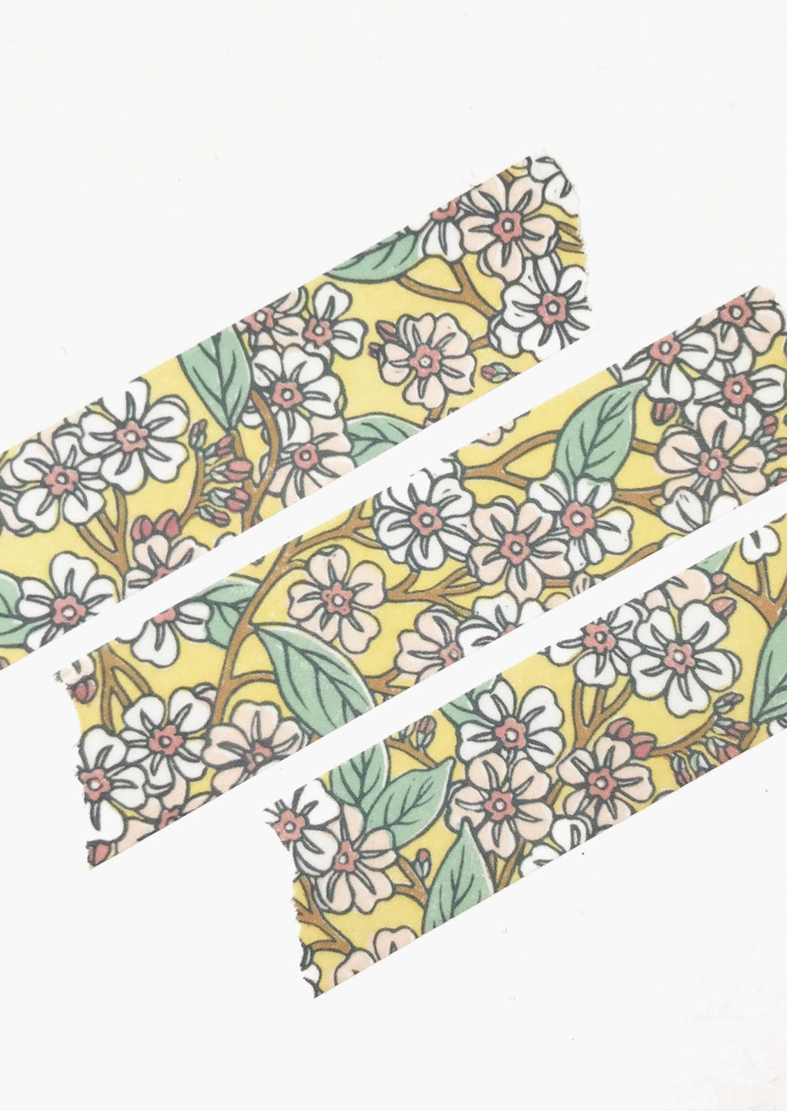 Washi tape in yellow floral print.